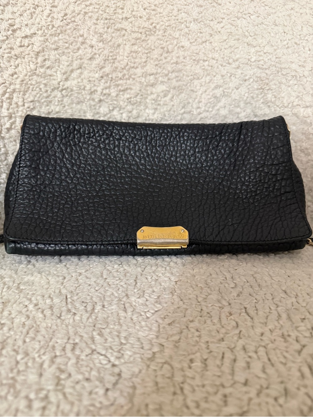 Women’s black Burberry crossbody bag purse